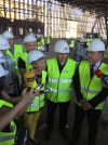 Visita de obra al Palacio de Congresos de León en compañía de la nueva concejala de urbanismo y el vicealcalde