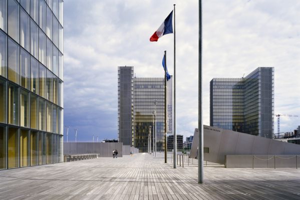 The National Library of France François Mitterrand esplanade