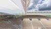 A retractable roof on suzanne lenglen tennis court